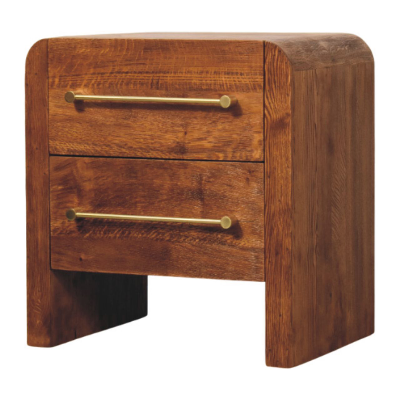 Oakline Two Drawer Unit Bedside Table