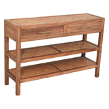 Saffron Rattan Console