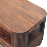 Sphere Leg Coffee Table | California Walnut Solid Mango Wood Fluted