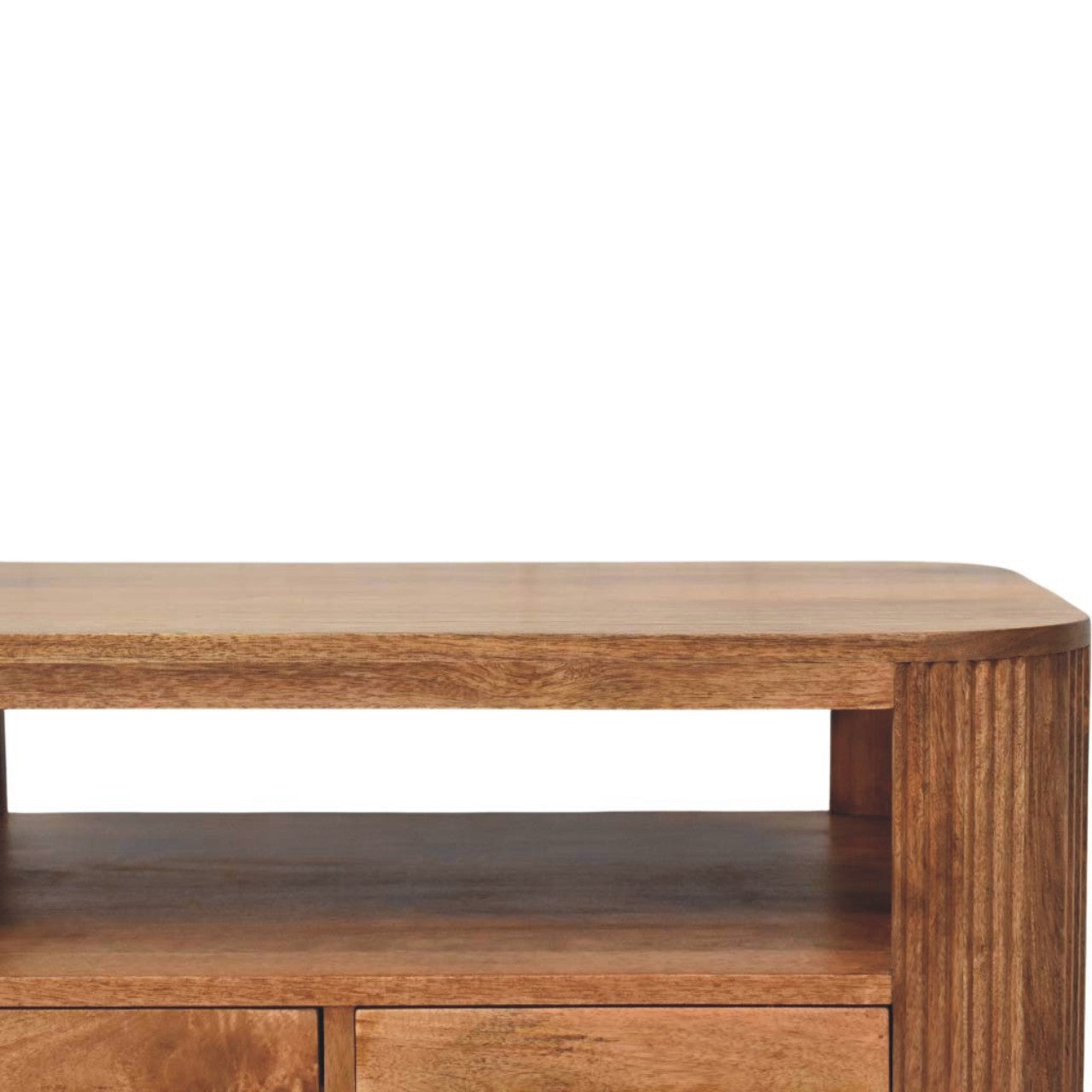Briarwood Fluted Coffee Table | Open Shelf