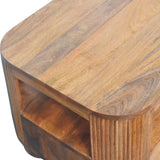 Briarwood Fluted Coffee Table | Open Shelf