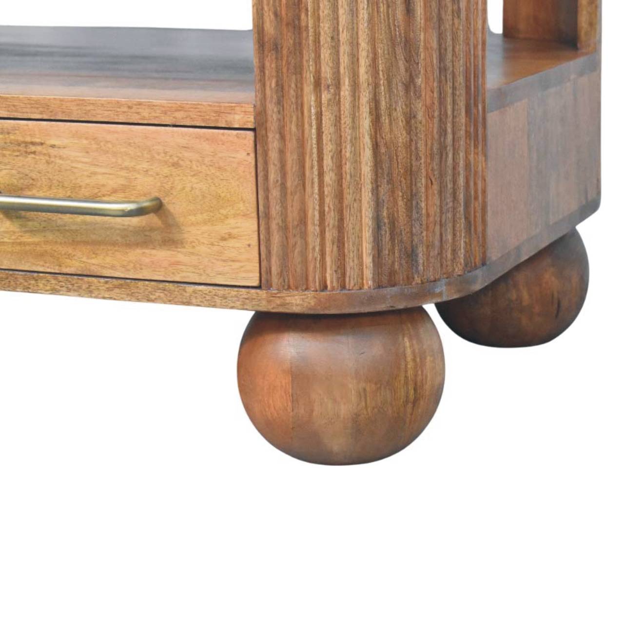 Briarwood Fluted Coffee Table | Open Shelf