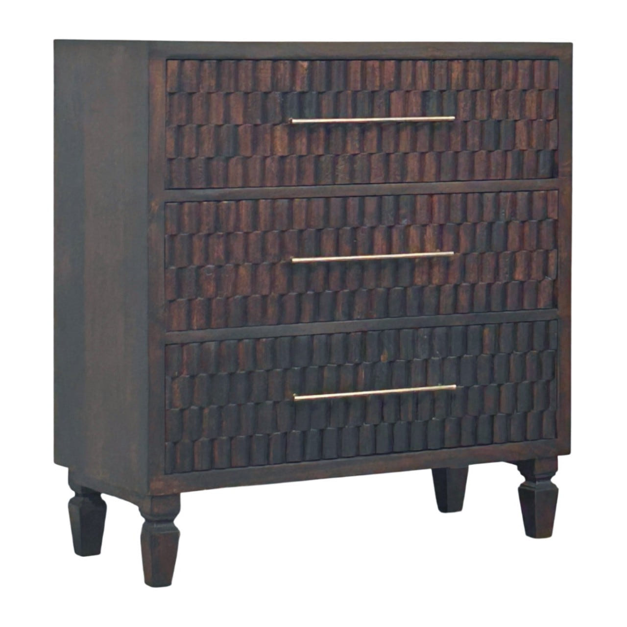 Arno Chest of Drawers | Brass Velvet Hand-Carved Default Title