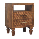 Cadiz Carved Open-Shelf Bedside Default Title