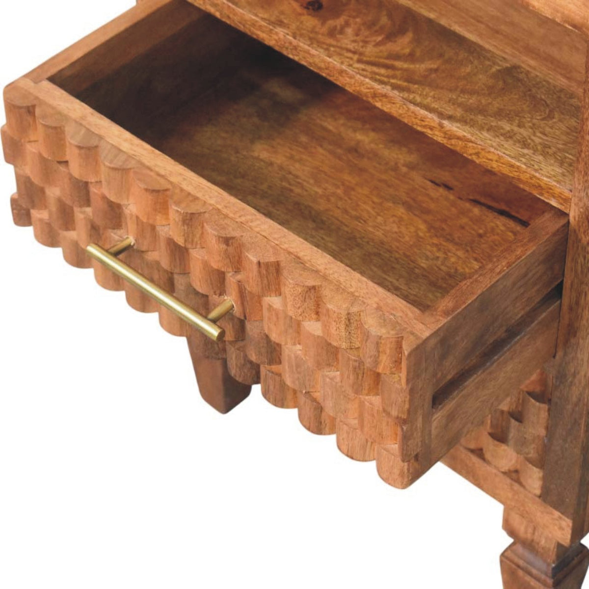 Cadiz Carved Open-Shelf Bedside