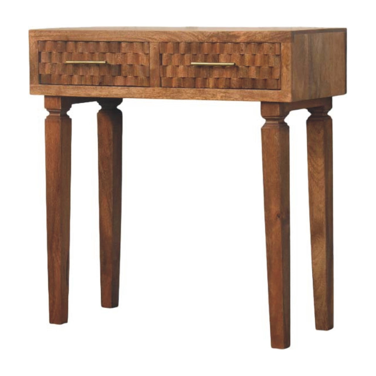 Arno Console Table in Golden Teak | Brass Hand-Carved Default Title