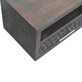 Cadiz Carved Open-Slot Bedside