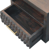 Cadiz Carved Open-Slot Bedside