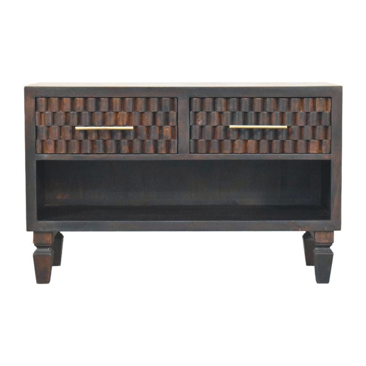 Arno Shoe Storage Unit Storage Bench | Brass Velvet Open Shelf Default Title
