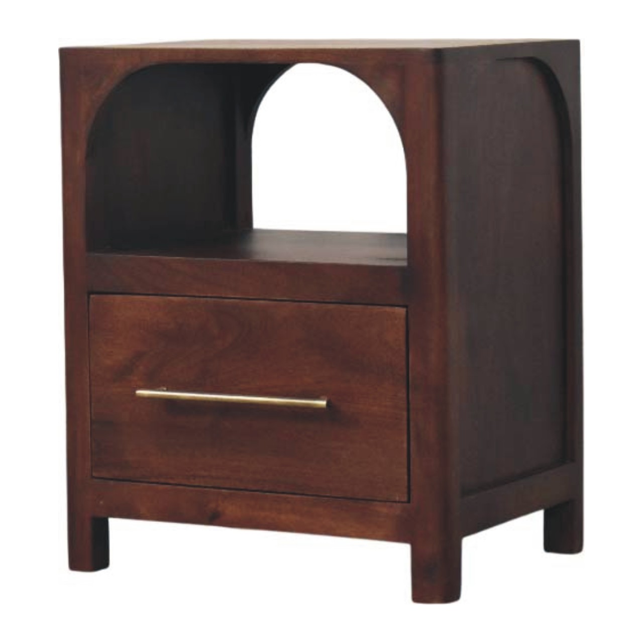 Arched Edge 1 Drawer Bedside Default Title