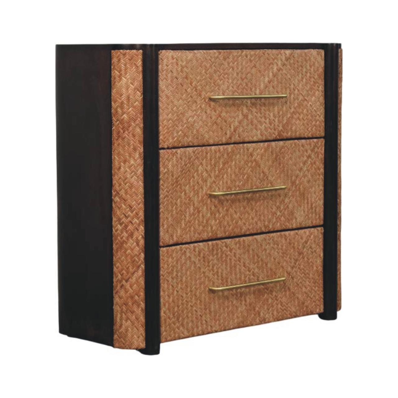 Havana Weave 3-Drawer Chest of Drawers | Rattan Default Title