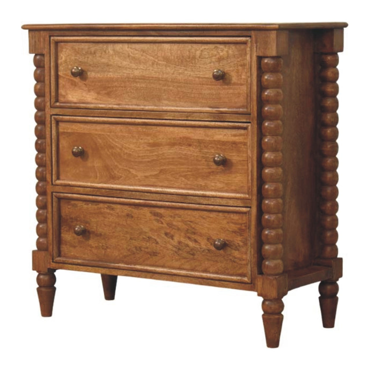 Spindle Chest of Drawers | Oak Solid Mango Wood Default Title