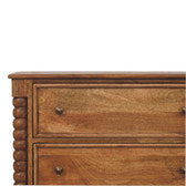 Spindle Chest of Drawers | Oak Solid Mango Wood