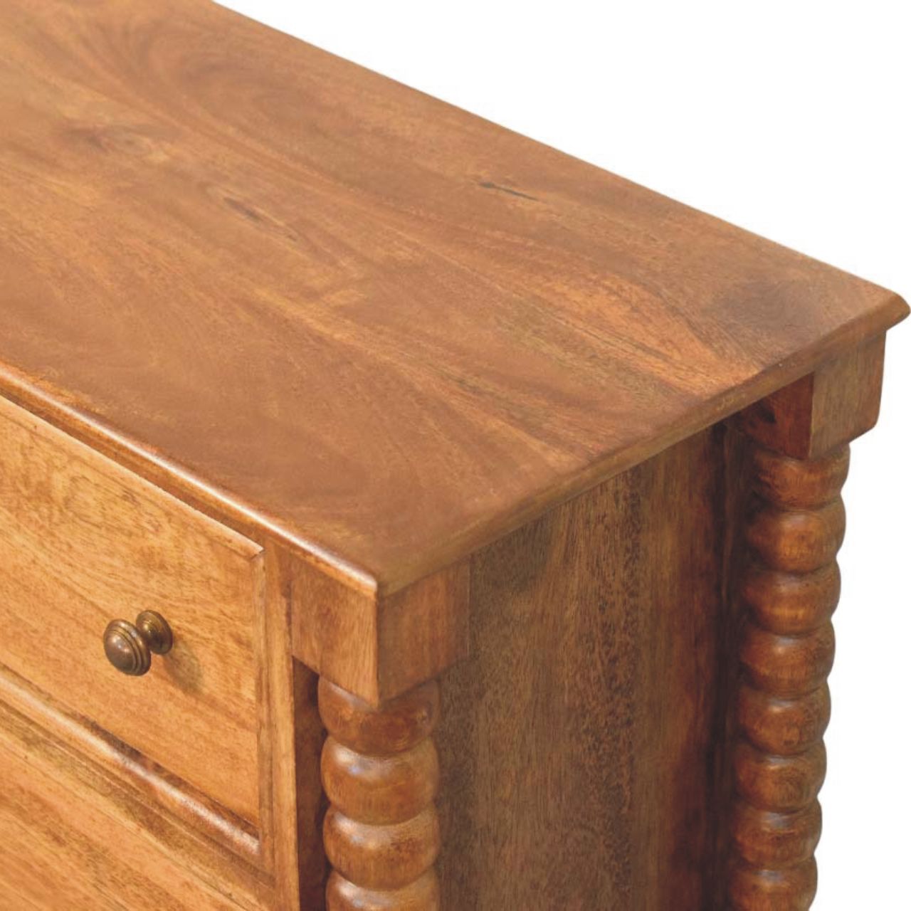 Spindle Chest of Drawers | Oak Solid Mango Wood