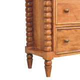 Spindle Chest of Drawers | Oak Solid Mango Wood