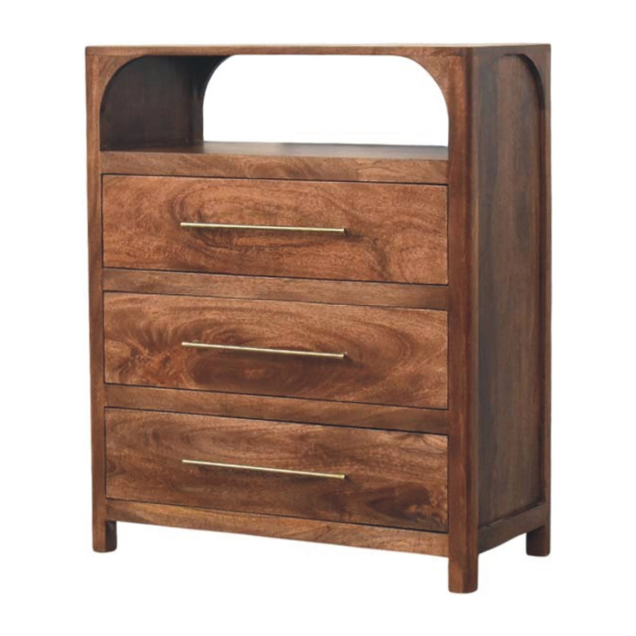 Arc-Line 3-Drawer Chest of Drawers | Linen Default Title