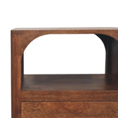 Arc-Line Bedside Table | Open Shelf