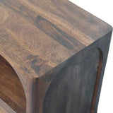 Arc-Line Bedside Table | Open Shelf