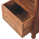 Arc-Line Bedside Table | Open Shelf