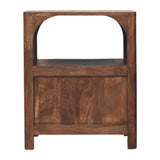 Arc-Line Bedside Table | Open Shelf