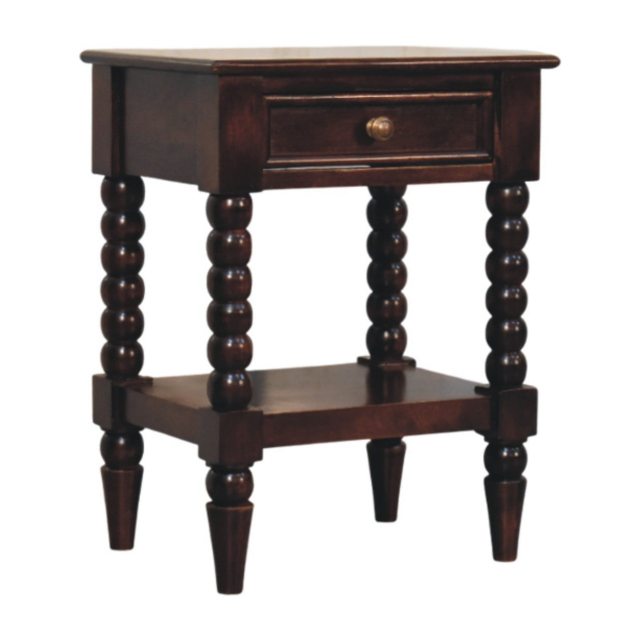 Vienna 1-Drawer Bedside Table | Oak Solid Mango Wood