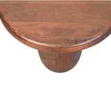 Clara Sculpted Coffee Table | Oak Solid Mango Wood Hand-Carved