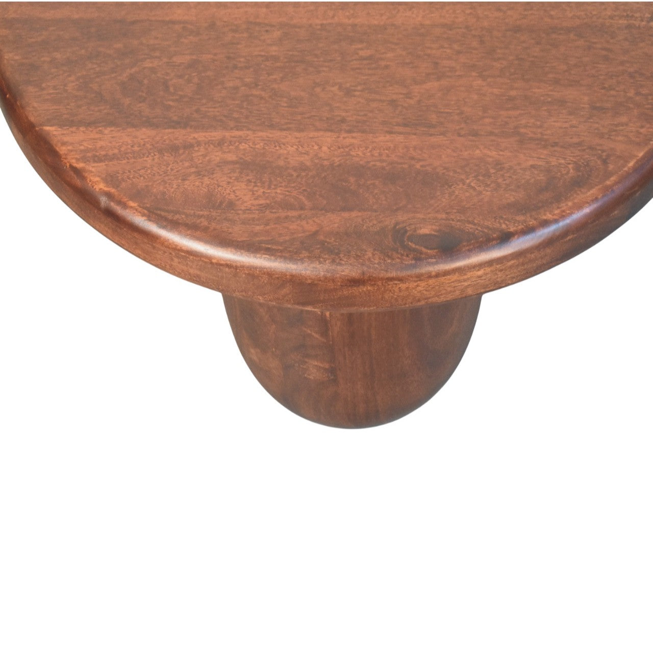 Clara Sculpted Coffee Table | Oak Solid Mango Wood Hand-Carved
