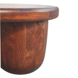 Clara Sculpted Coffee Table | Oak Solid Mango Wood Hand-Carved