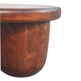 Clara Sculpted Coffee Table | Oak Solid Mango Wood Hand-Carved