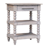 Spindle Acid Wash Side Table Default Title