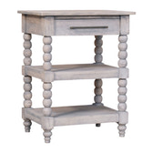 Spindle Acid Wash Side Table Default Title