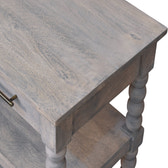 Spindle Acid Wash Side Table