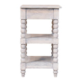 Spindle Acid Wash Side Table