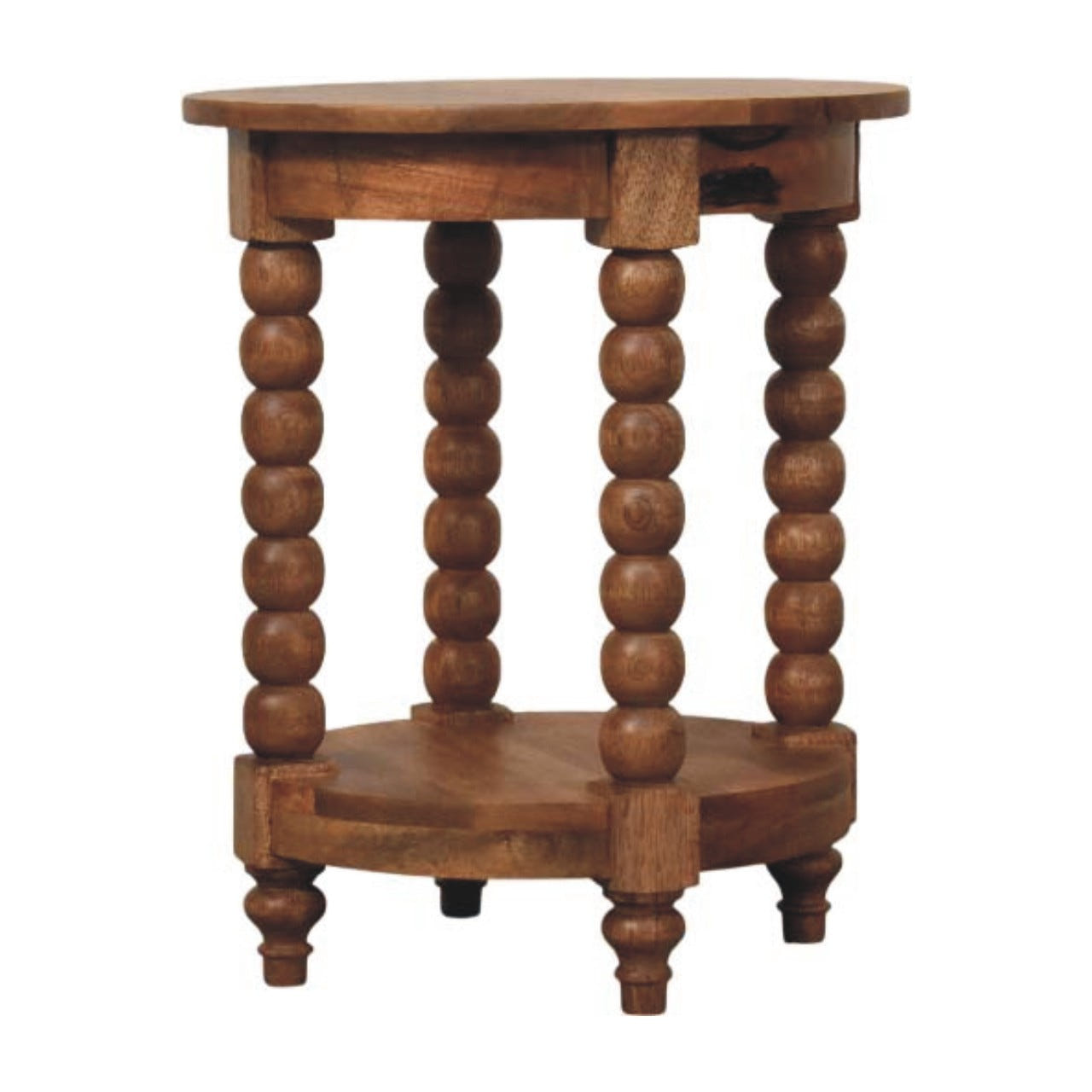 Barley Twist Round Side Table Accent Piece