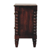 Spindle Winewood Nightstand