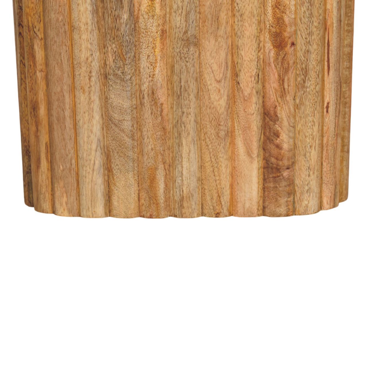 Oakish Marble Side Table Accent Piece | Oak-Ish Solid Mango Wood Marble-Effect