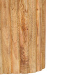 Oakish Marble Side Table Accent Piece | Oak-Ish Solid Mango Wood Marble-Effect
