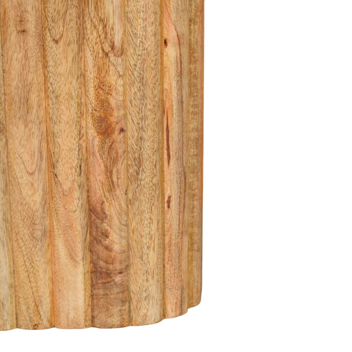 Oakish Marble Side Table Accent Piece | Oak-Ish Solid Mango Wood Marble-Effect