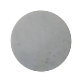 Fluted Marble Side Table Accent Piece | Marble-Effect Solid Mango Wood