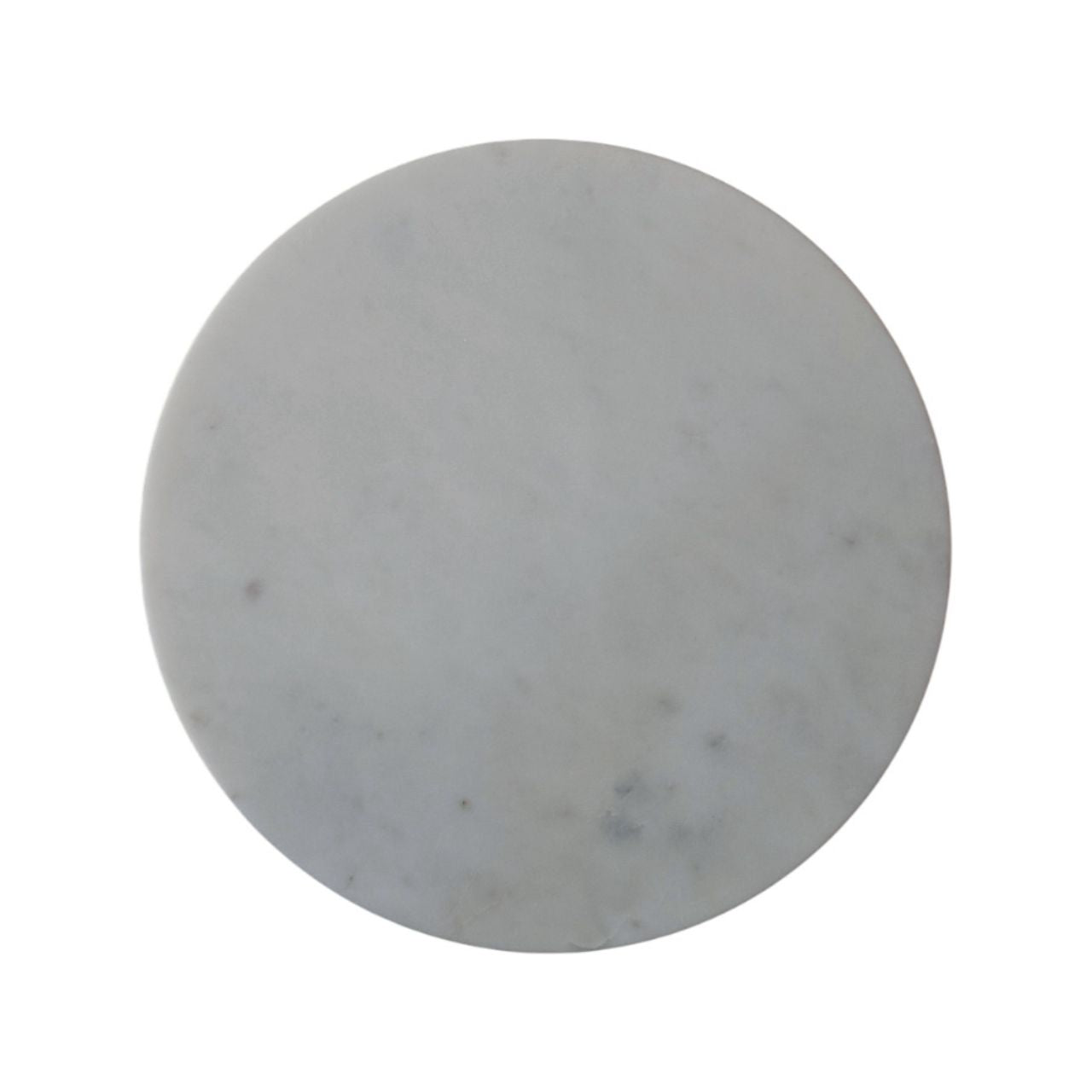 Fluted Marble Side Table Accent Piece | Marble-Effect Solid Mango Wood