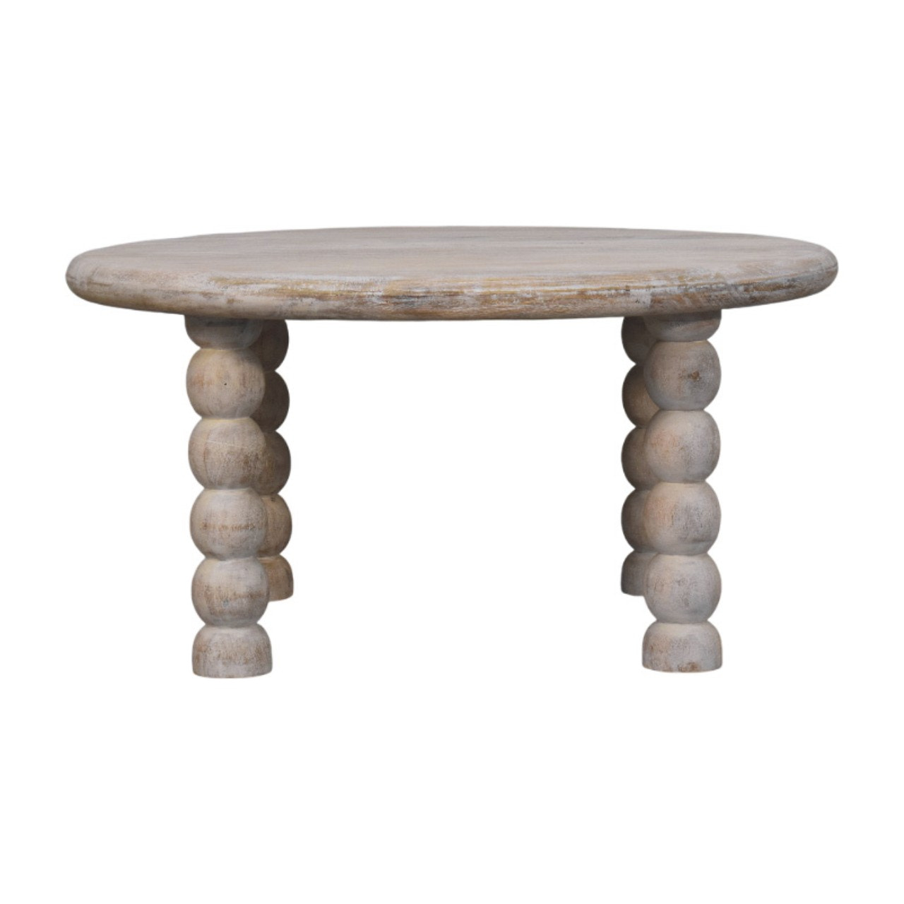 Spindle Salted Oak Coffee Table | Oak-Ish Solid Mango Wood Default Title