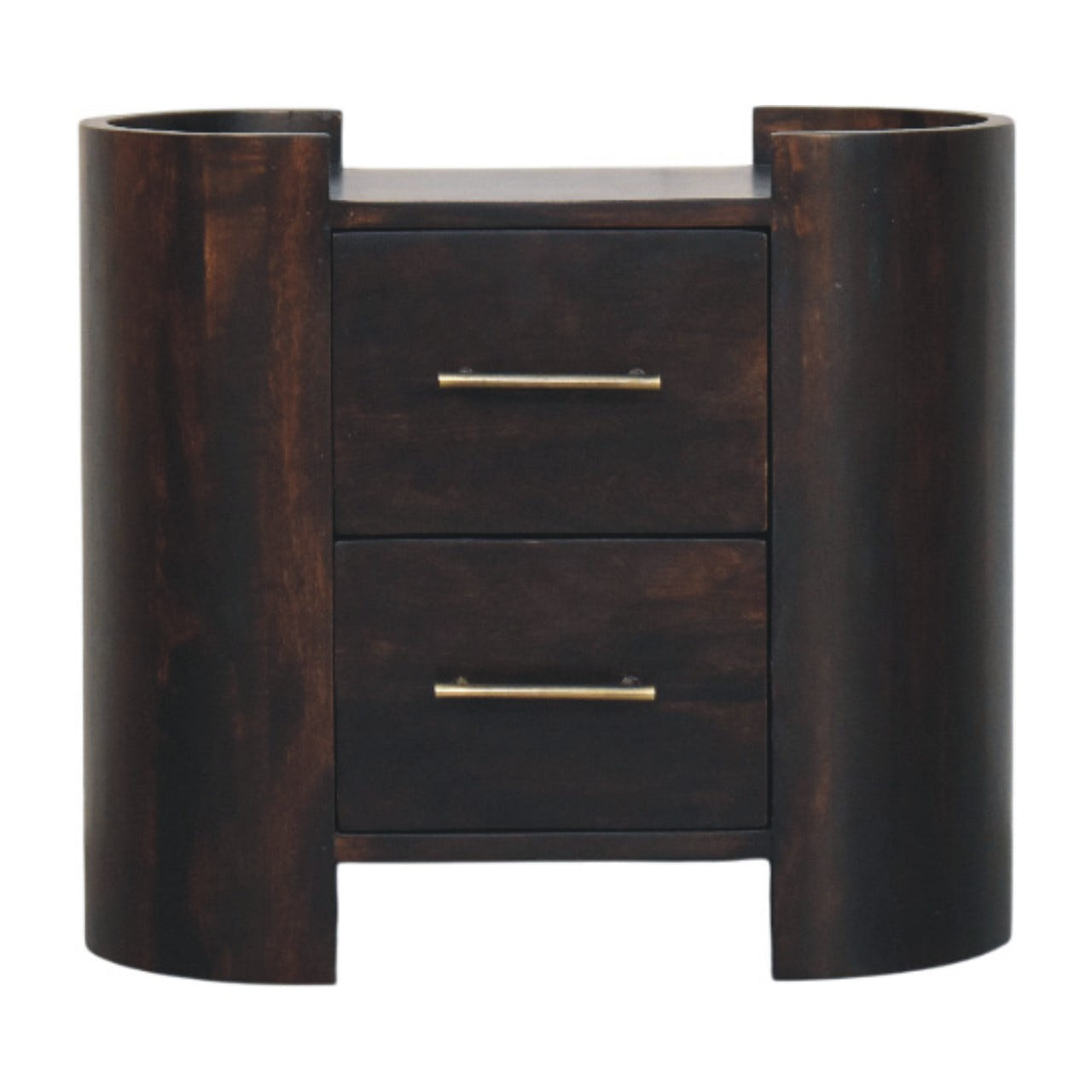 Velvet Mocha Curve Bedside Table Default Title