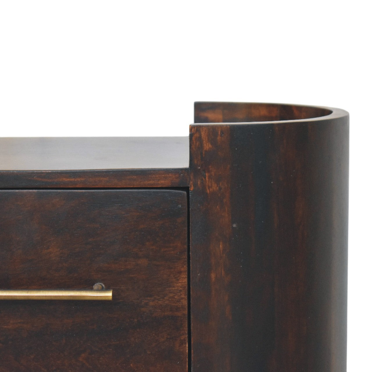 Velvet Mocha Curve Bedside