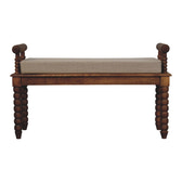 Spindle Amber Linen Bench Default Title