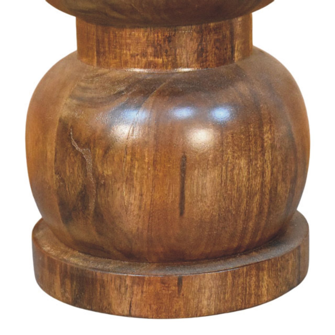 Marble Top Bulla Side Table Accent Piece | Marble-Effect Solid Mango Wood