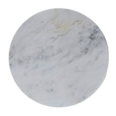 Marble Top Bulla Side Table Accent Piece | Marble-Effect Solid Mango Wood