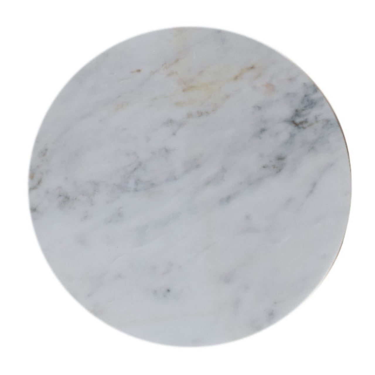 Marble Top Bulla Side Table Accent Piece | Marble-Effect Solid Mango Wood