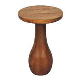 Curved Base Side Table Accent Piece