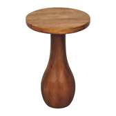 Curved Base Side Table Accent Piece