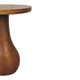 Curved Base Side Table Accent Piece